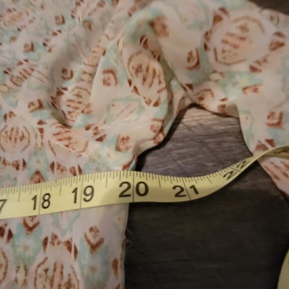 Blu Pepper long sleeve blouse - Size Med.  Brown/Mint/Cream - Picture 6 of 8